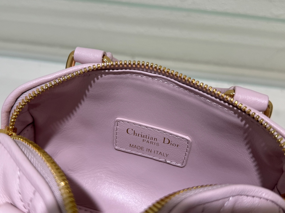 Dior Groove 17 Mini Bag Pale Pink Macrocannage Calfskin